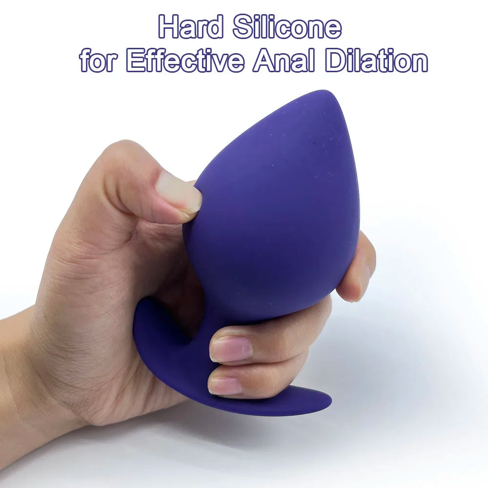 Hard Silicone Anal Training Plug — Progressive 5 Sizes