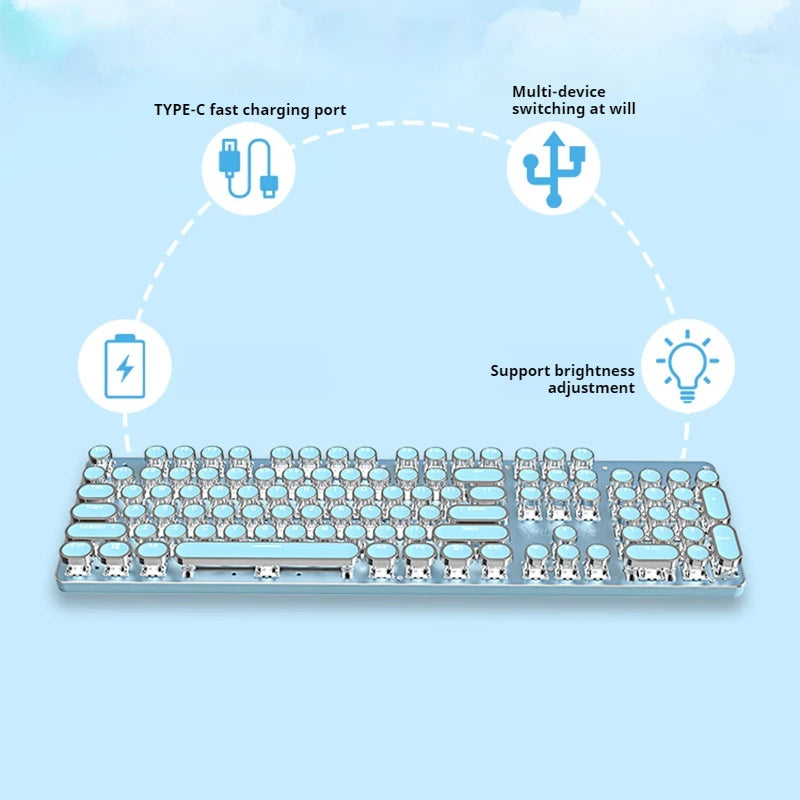 Tri-Mode, 104 Keys LED Keyboard