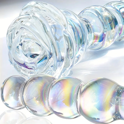 Premium Glass Rose Base Plug