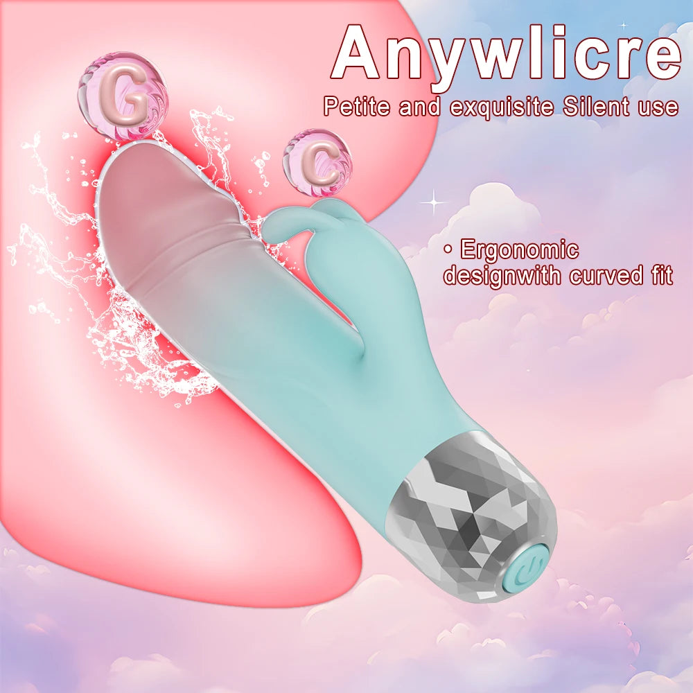 G-Spot Clitoral Rabbit Vibrator — Dual Stimulation Silicone