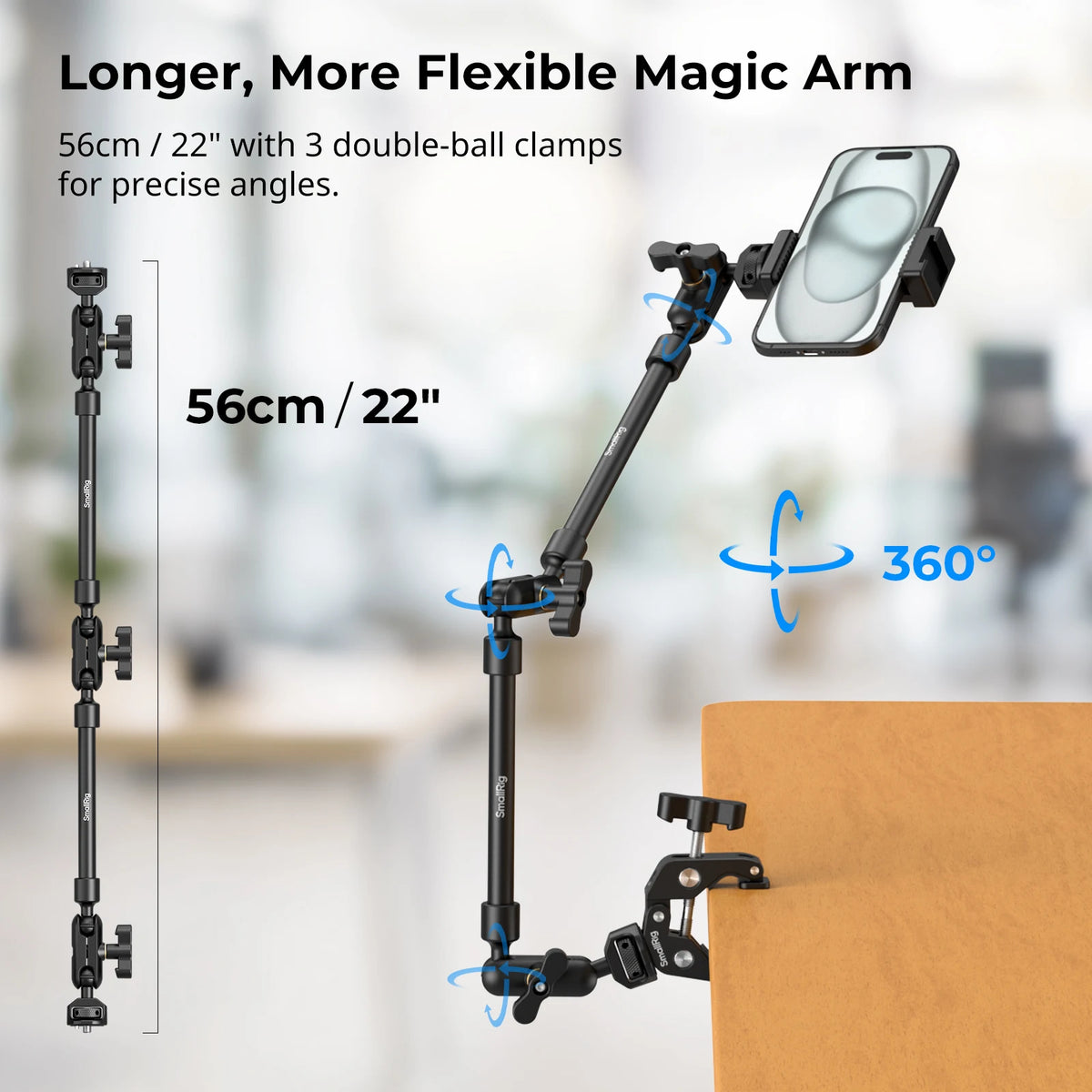 Vlogging Camera Arm With Clamp