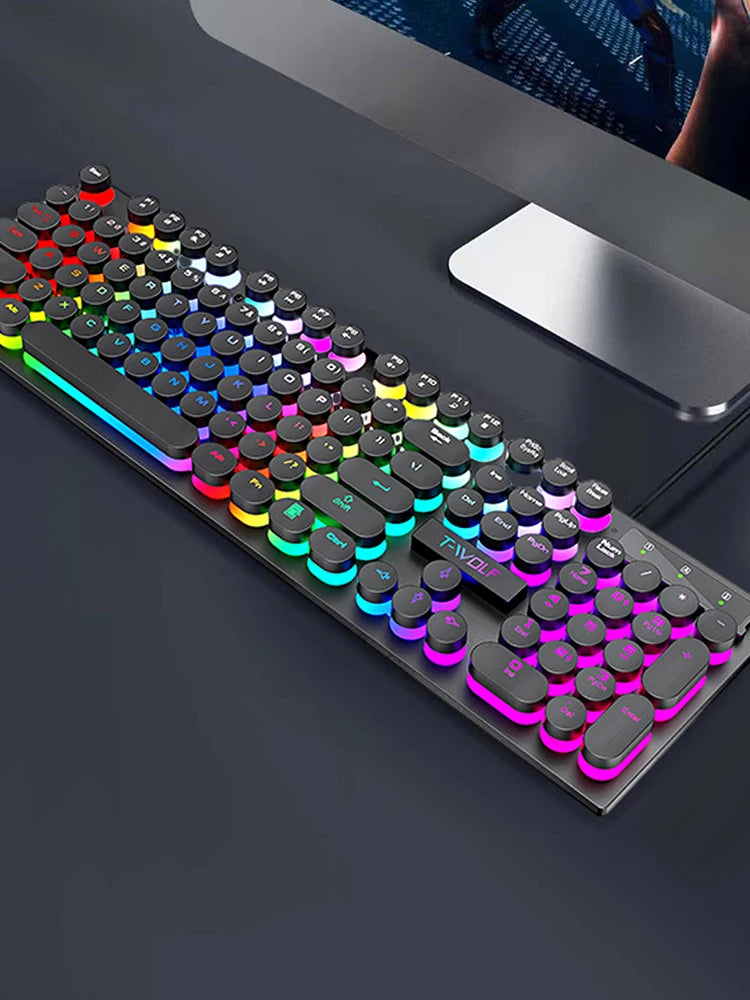 Mechanical-Style Wired Keyboard