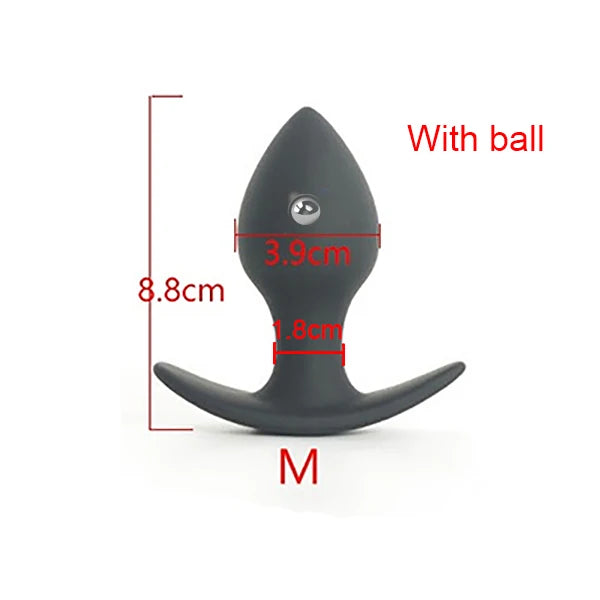 Hard Silicone Anal Training Plug — Progressive 5 Sizes