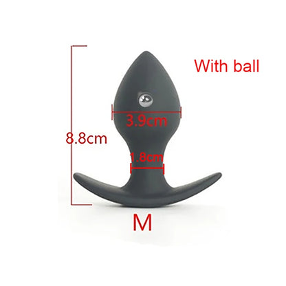 Hard Silicone Anal Training Plug — Progressive 5 Sizes