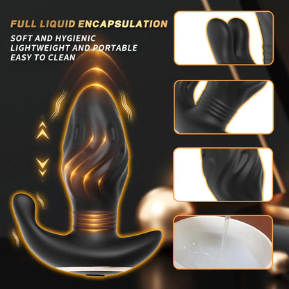 Telescopic Prostate Vibrator — Thrusting Wireless Remote