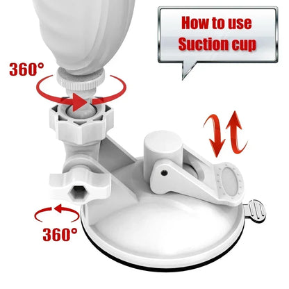 Telescopic Rotary Vibrator with Suction Cup