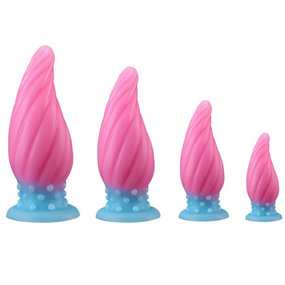 Luminous Glow Silicone Anal Plug — 5 Sizes Body Safe