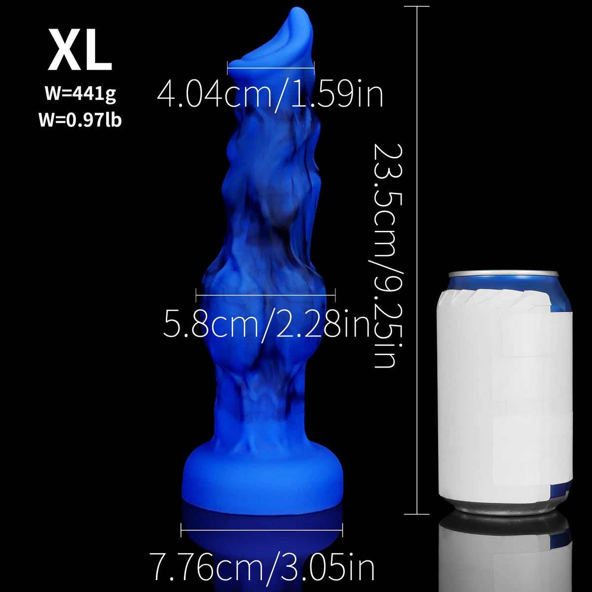 Wolf Dog Monster Fantasy Dildo — Liquid Silicone 4 Sizes