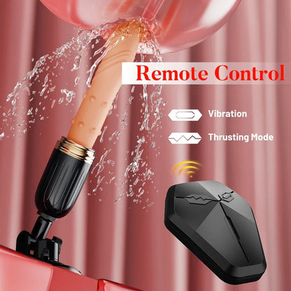 Telescopic Heating Dildo Vibrator Machine