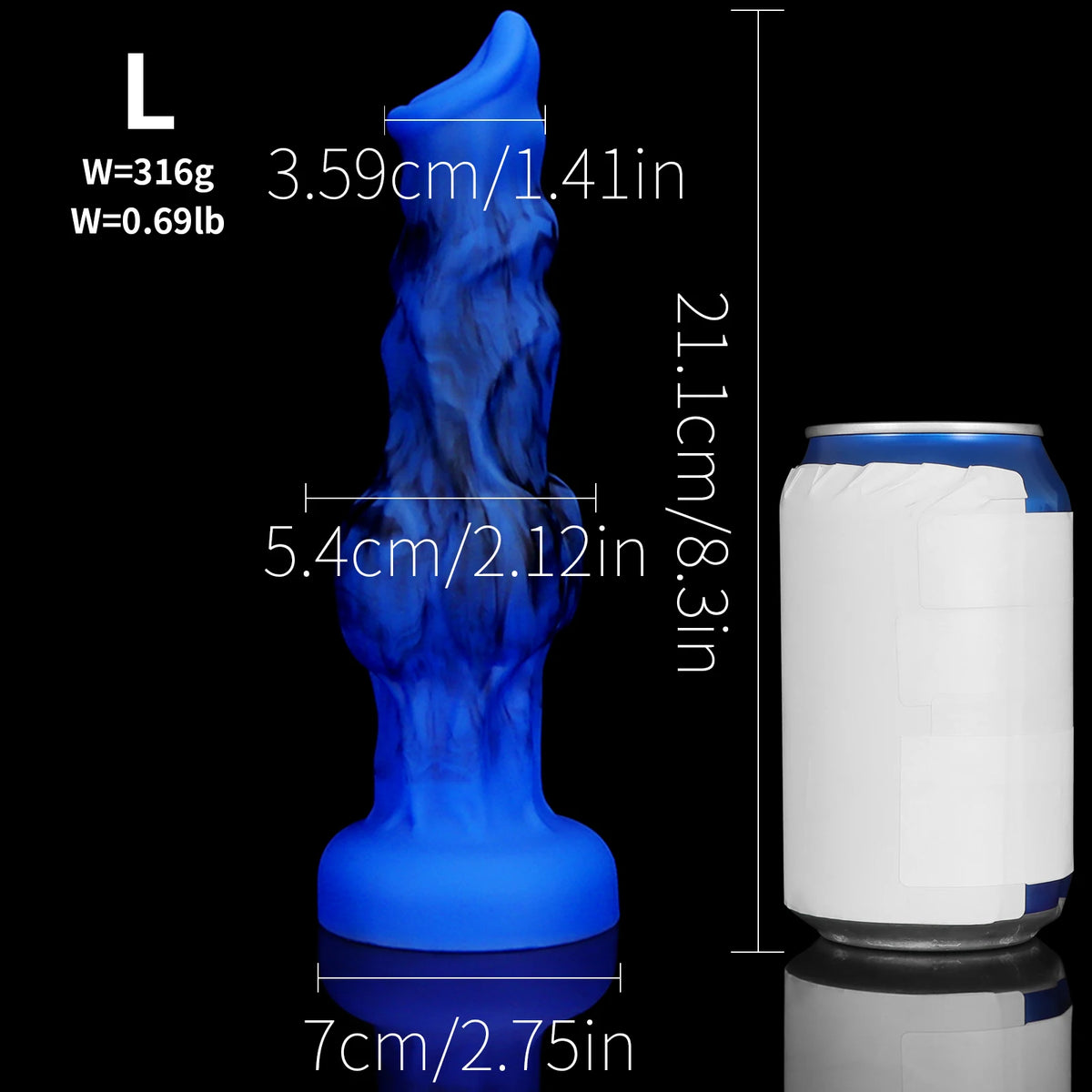 Wolf Dog Monster Fantasy Dildo — Liquid Silicone 4 Sizes