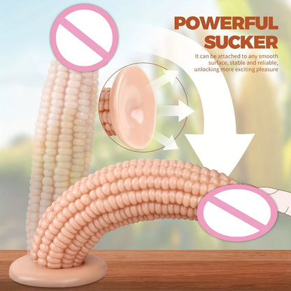 Corn Shaped Anal Plug — Ridged Novelty Silicone