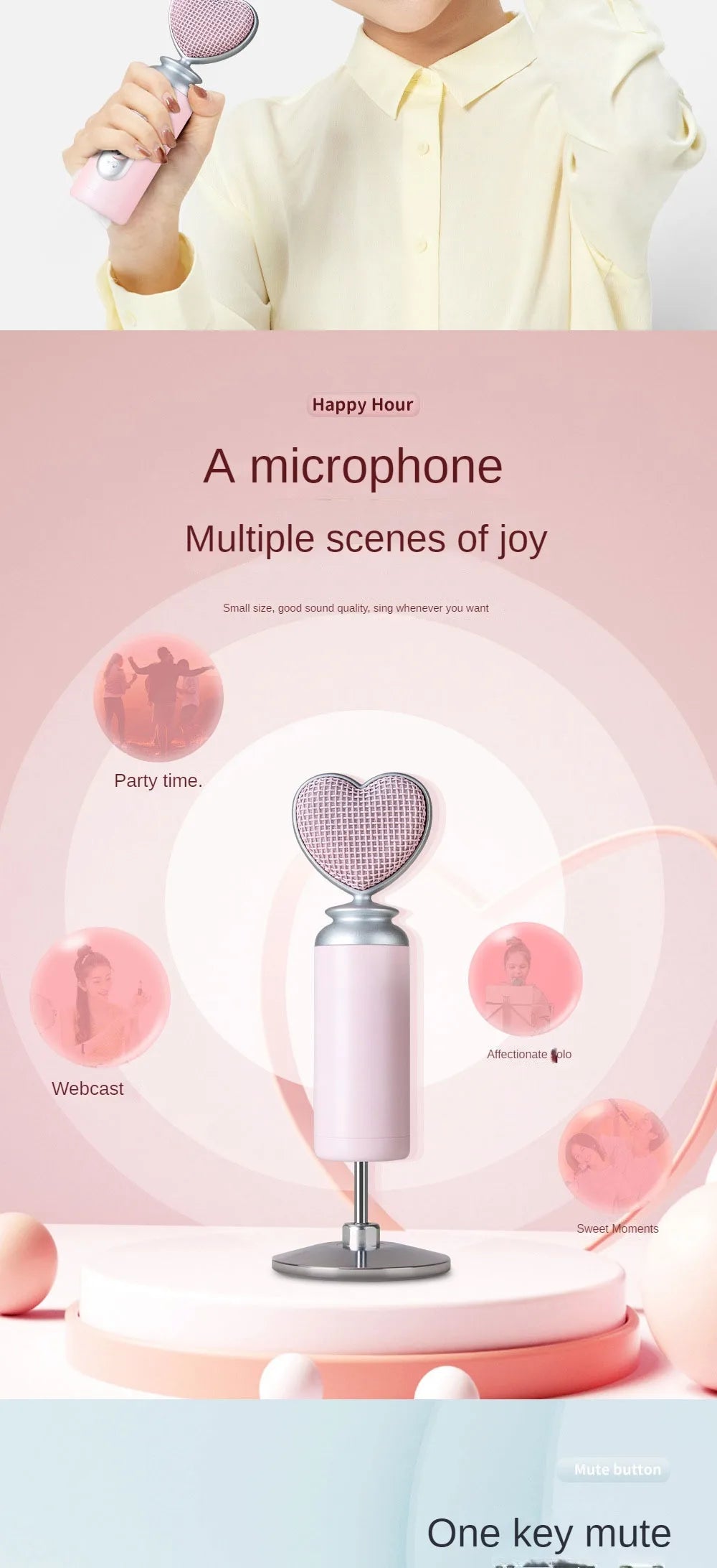 Pink Condenser Microphone