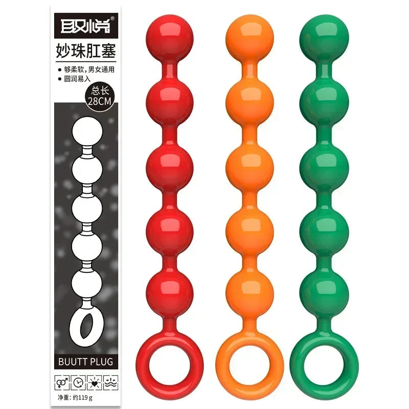 Anal Bead Sex Toy Female Male Homosexual Buttocks Bead Long Buttocks Bead Vagina Clit Pull Global Anal Stimulator Sex Toy.