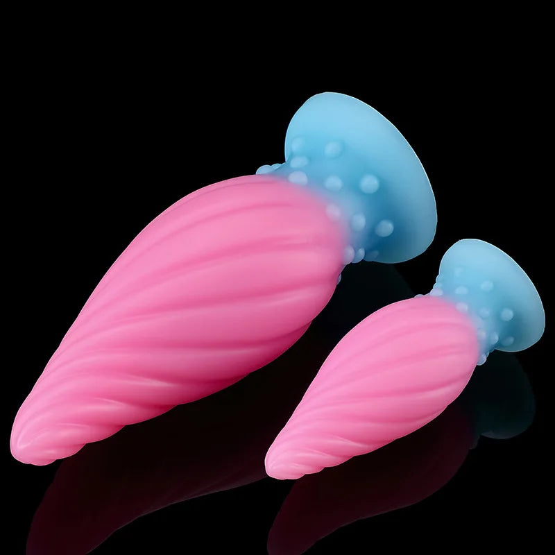 Luminous Glow Silicone Anal Plug — 5 Sizes Body Safe