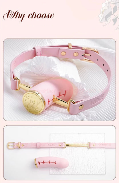 Silicone Open Mouth Gag with Adjustable Strap