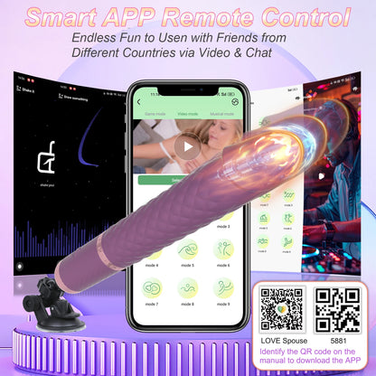 App-Controlled Thrusting Dildo Vibrator
