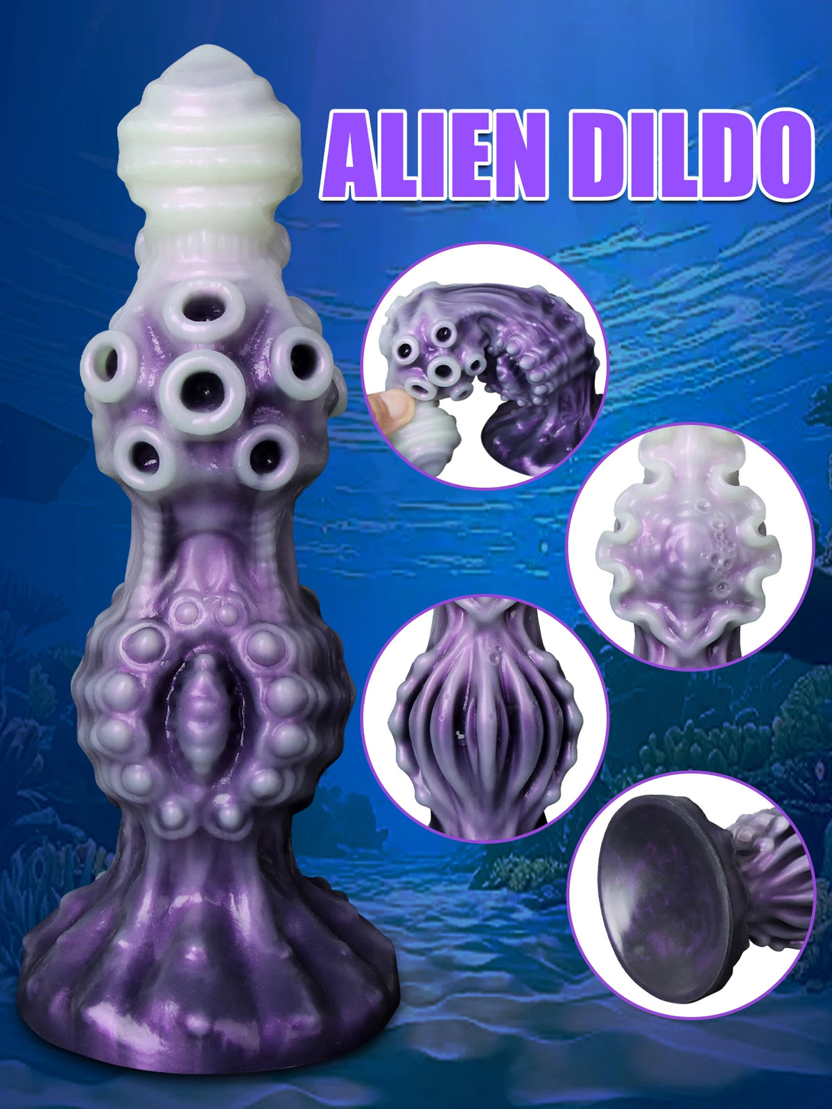 Dragon Scale Fantasy Silicone Dildo — 3 Vibrant Colours
