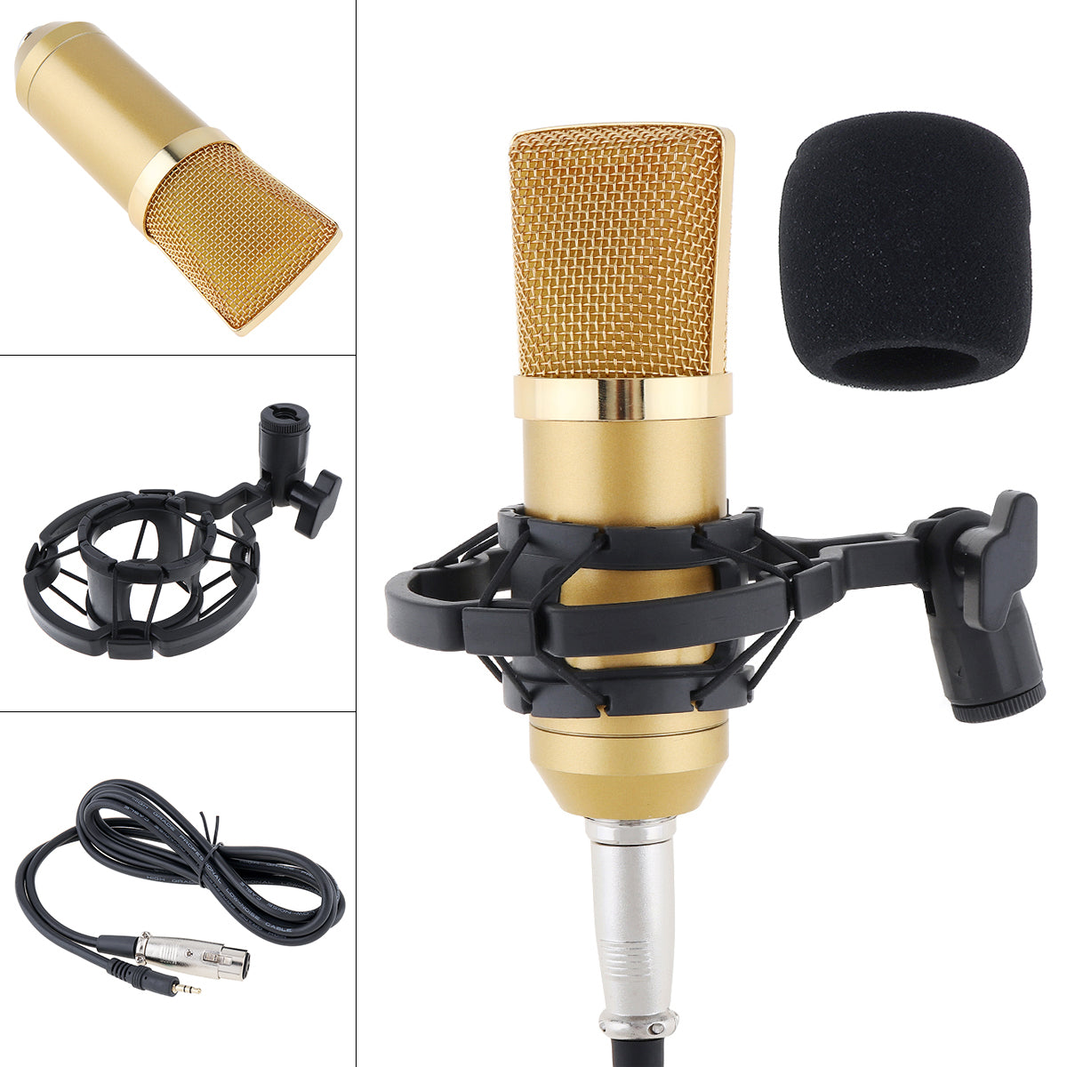 Gold Condenser Live Streaming Mic