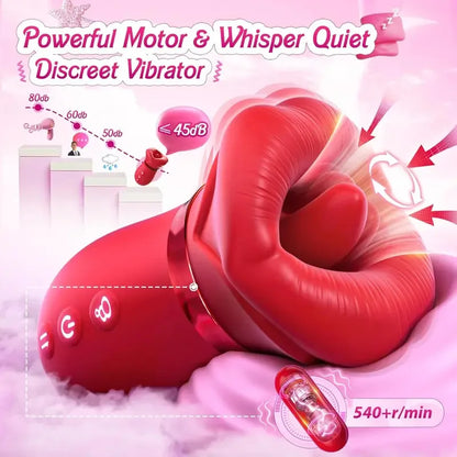 Rose Mouth-Shaped Vibrator Clitoral