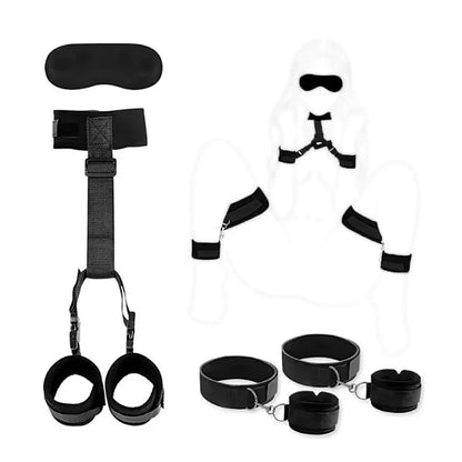 Leather Collar, Wrist & Ankle Restraint Set