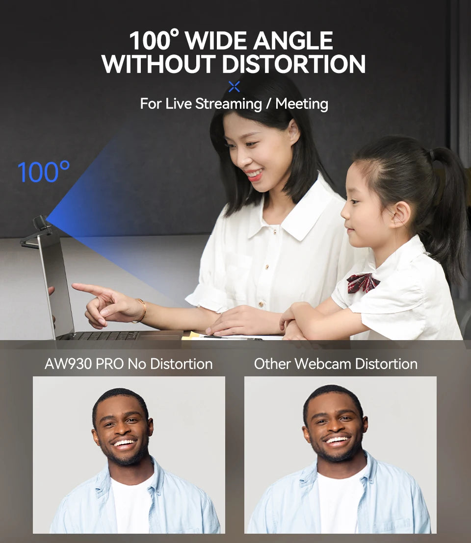 100° Lens Autofocus Webcam