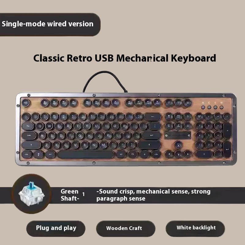 Premium handcrafted wood keyboard