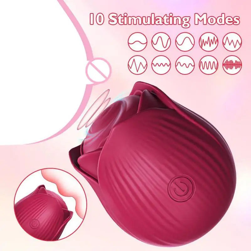 Rose-Shaped Clitoral Vibrator