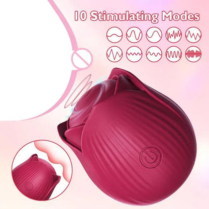 Rose-Shaped Clitoral Vibrator