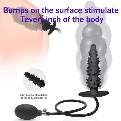 Inflatable Anal Plug — Hand Pump 4 Colours
