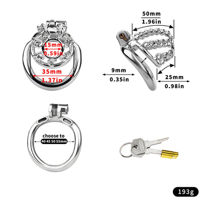 Binding Metal Chastity Cage