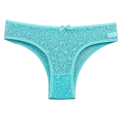 5 Pcs/Set Female Bikini Underwear Lace Briefs Women Transparent Panties Ladies Lingerie