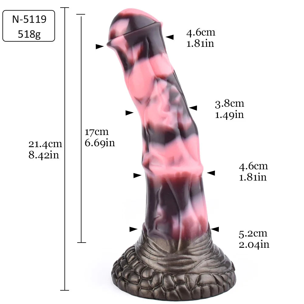 Fantasy Horse Knot Silicone Dildo — Premium Liquid Silicone
