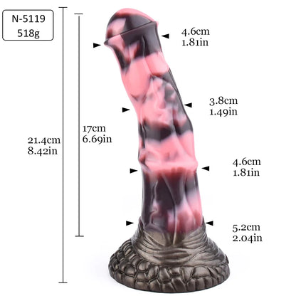 Fantasy Horse Knot Silicone Dildo — Premium Liquid Silicone