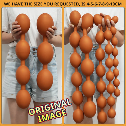 Extra-Long Soft Silicone Beaded Plug