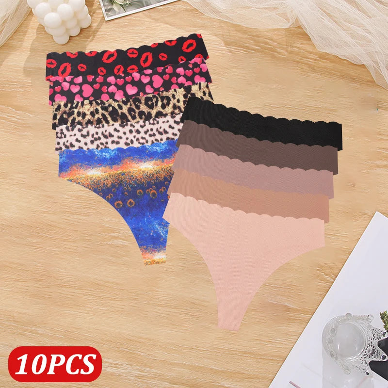 Solid Color Seamless Low Waist Soft Panties