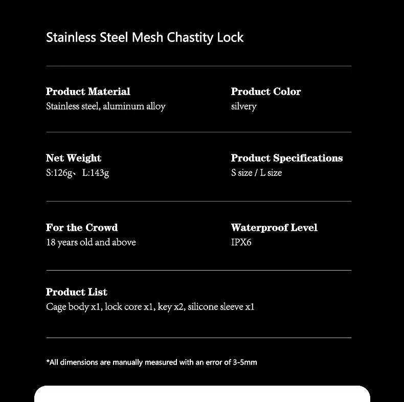 Stainless Steel Breathable Cage
