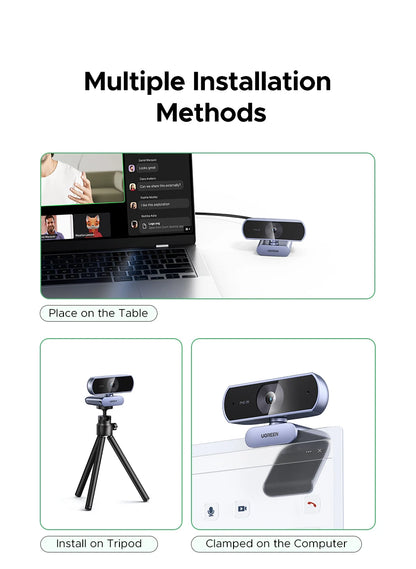 Full HD Webcam with Clear Audio Mic