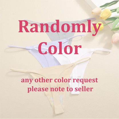 9PCS Seamless Panties Women's G-String Thongs Solid Color No Trace Underwear Female Low Rise Sexy Lingerie Comfortable Underpant