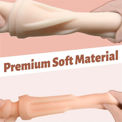 Dual-Channel Realistic Rubber Stroker Cup