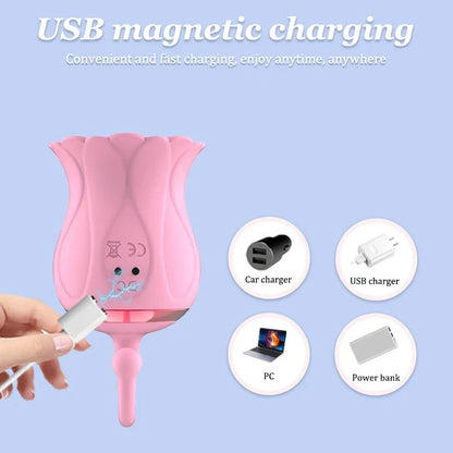 Flower-Shaped Clitoral Vibrator