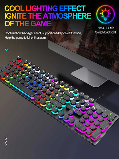 Mechanical-Style Wired Keyboard