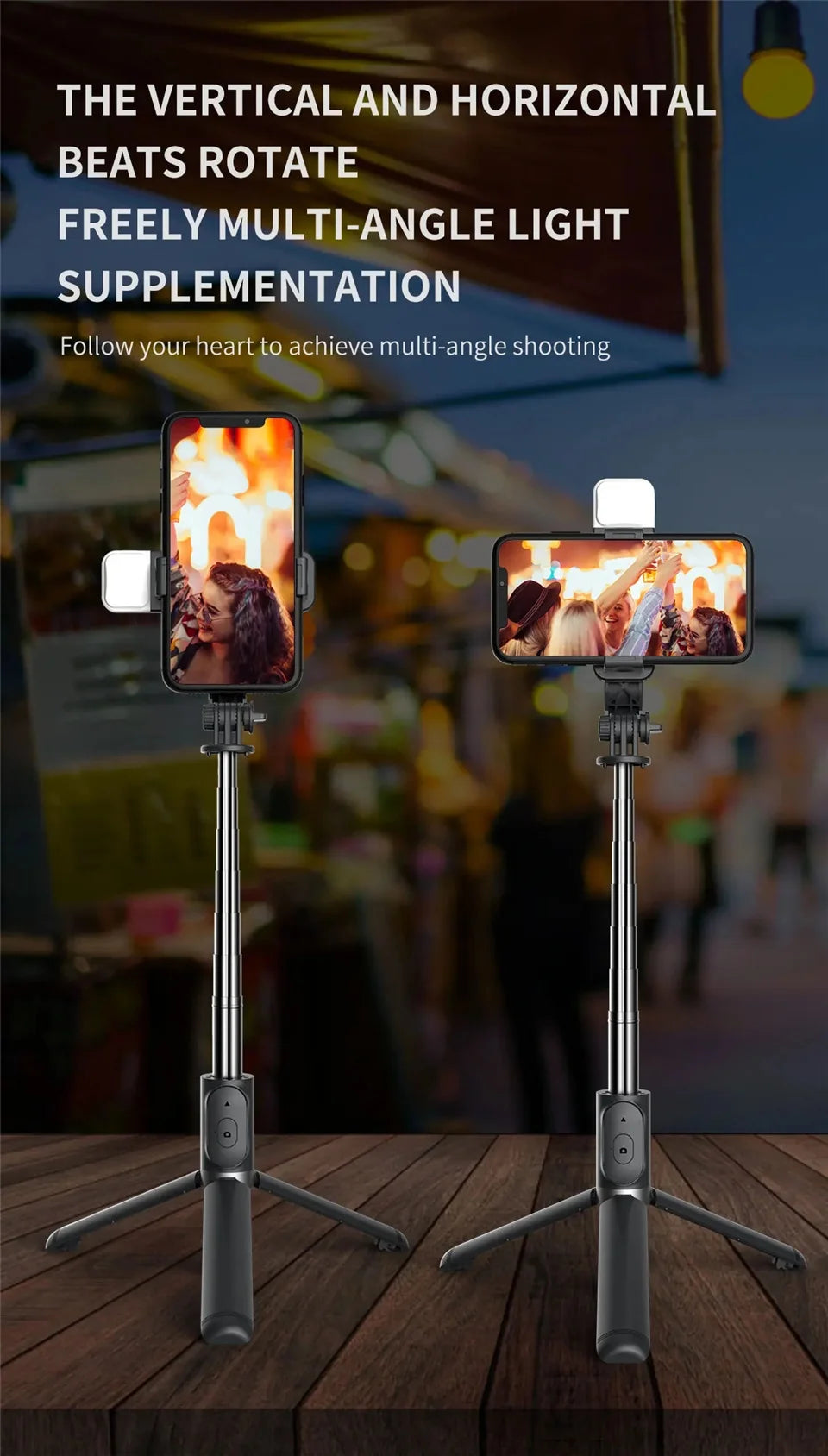 LED Anti-Shake Vlogging Tripod