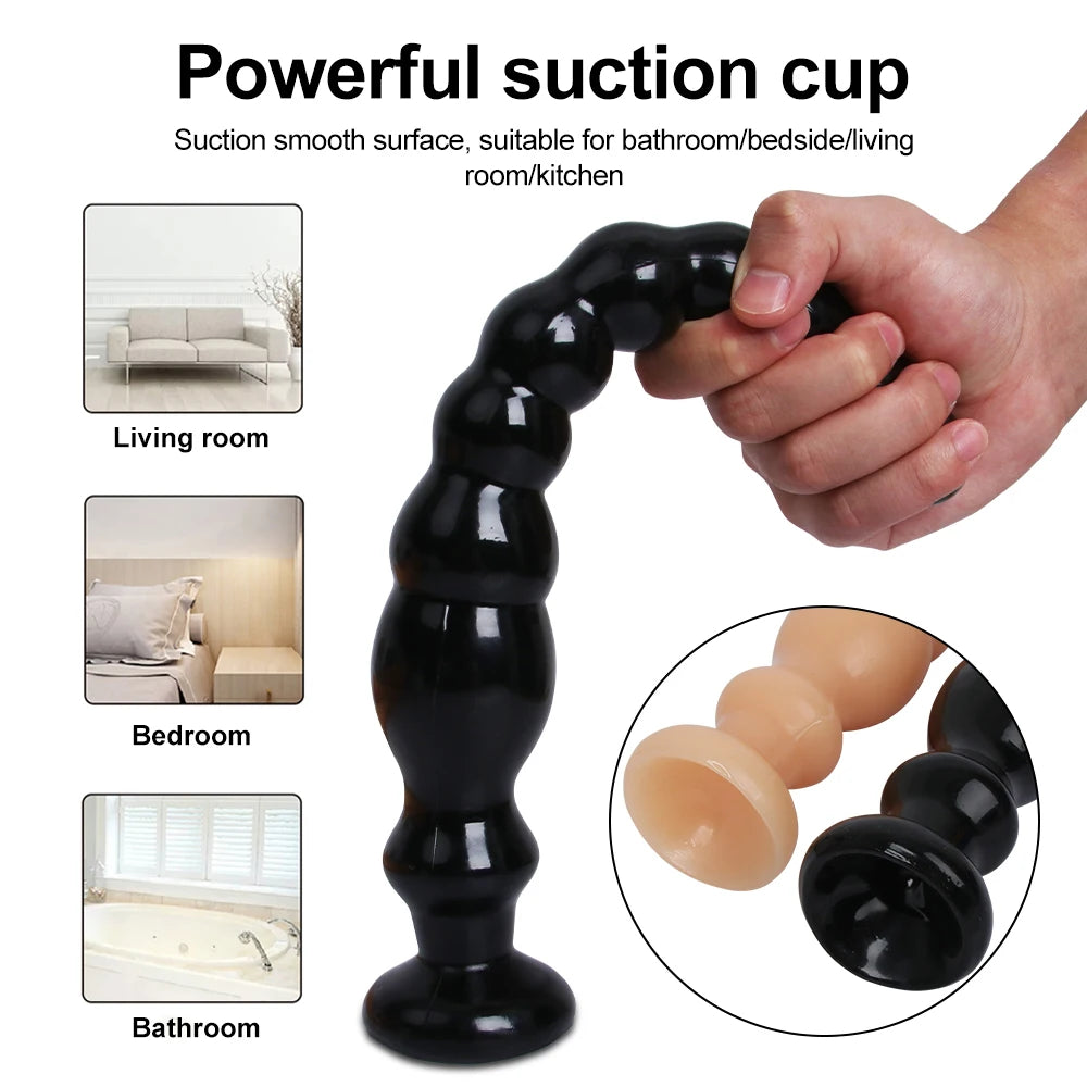 Long Graduated Anal Beads — Flexible PVC Four Styles