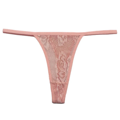 5 Pcs/lot Low Waist Lace Panties Sexy Underwear M-XL Transparent Underpants Lace Comfortable Thongs Ladies Lingerie