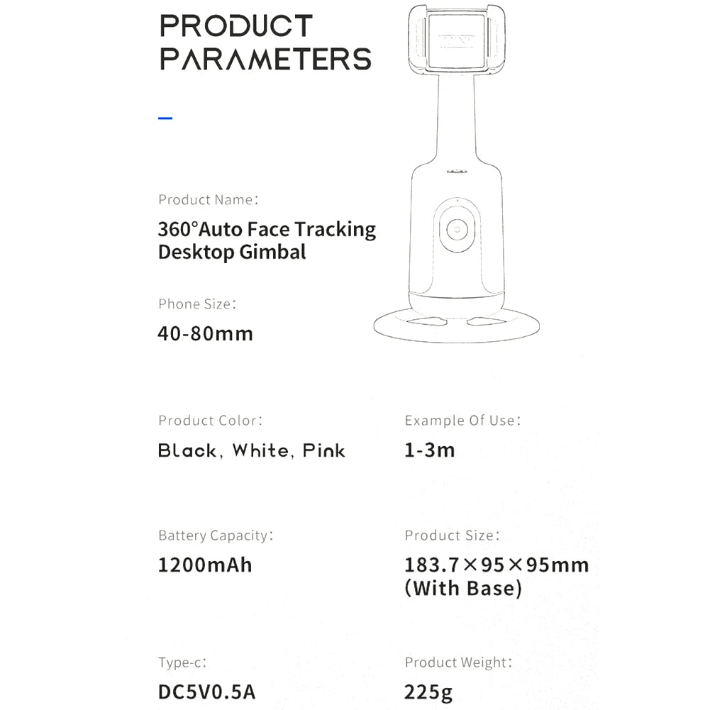 Smart AI Face Recognition Gimbal