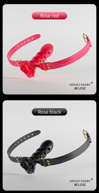 Silicone Open Mouth Gag with Adjustable Strap