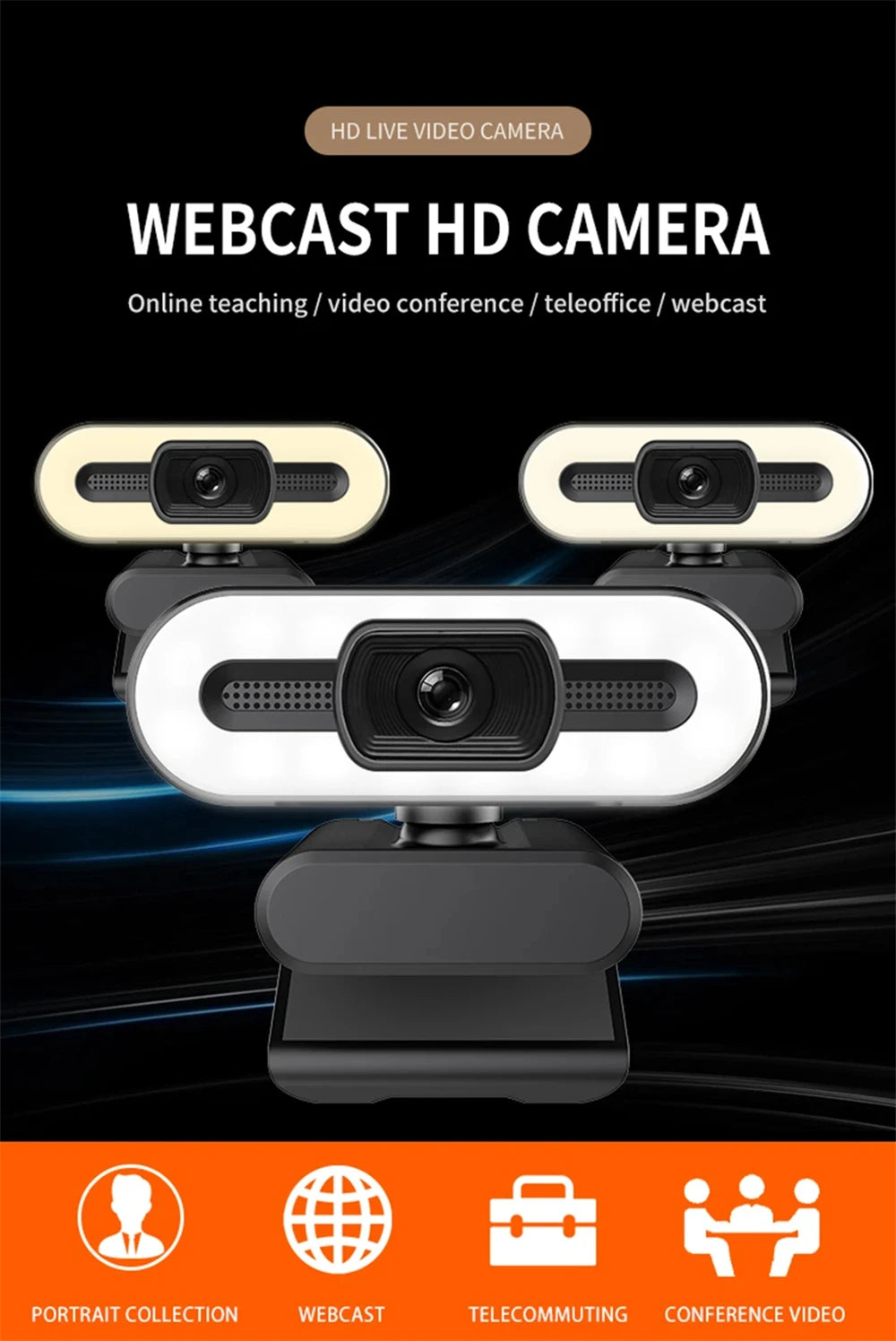 4k Rotatable 360° Webcam