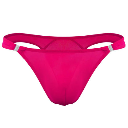 8PCS/Set Openable Buckle Underwear Man Ice Silk Thong Sexy U Convex Pouch Nylon G-string Low Waist Male Underpants Plus Size