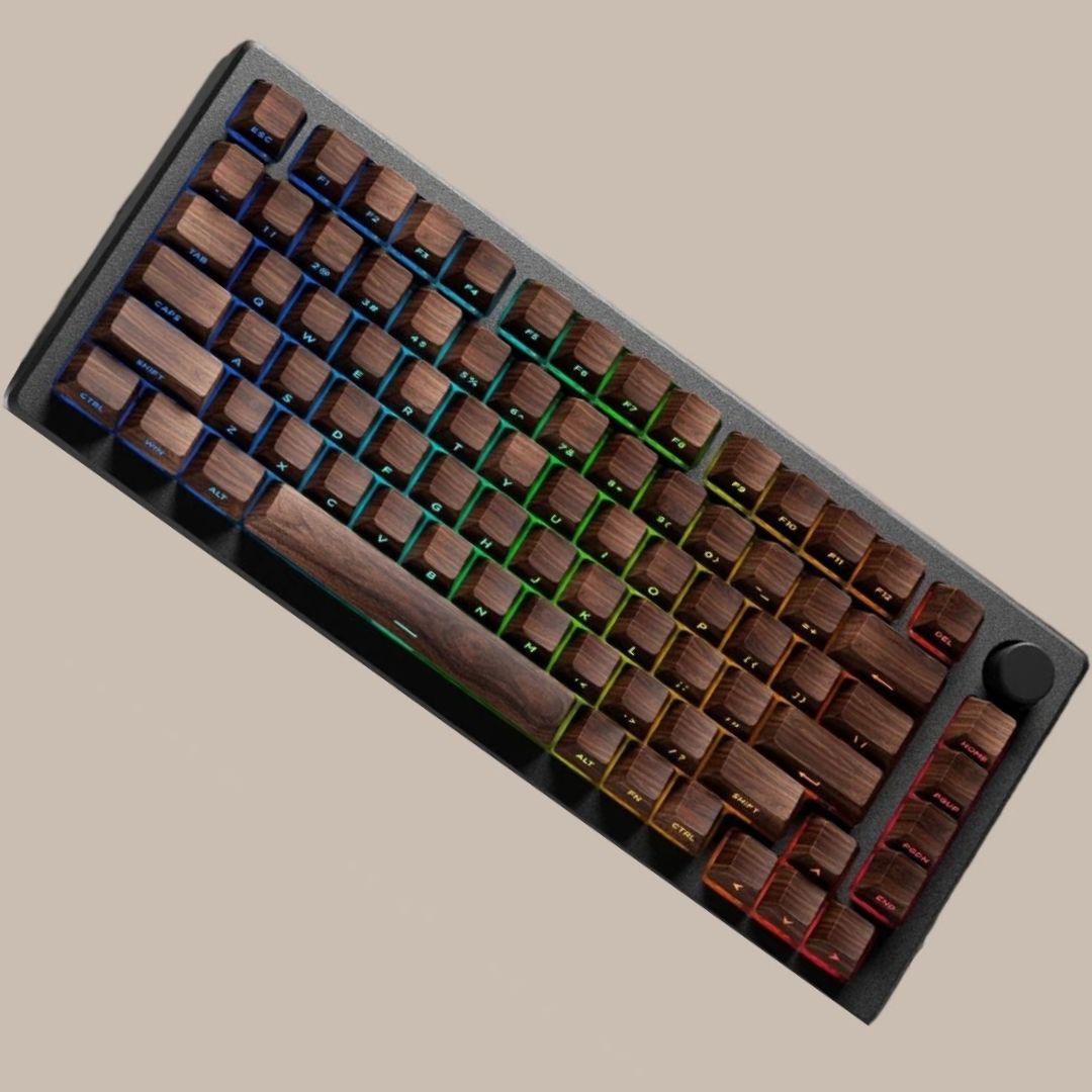 Wooden PBT Keycaps