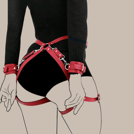 PU Leather Body Harness & Bondage Strap Kit